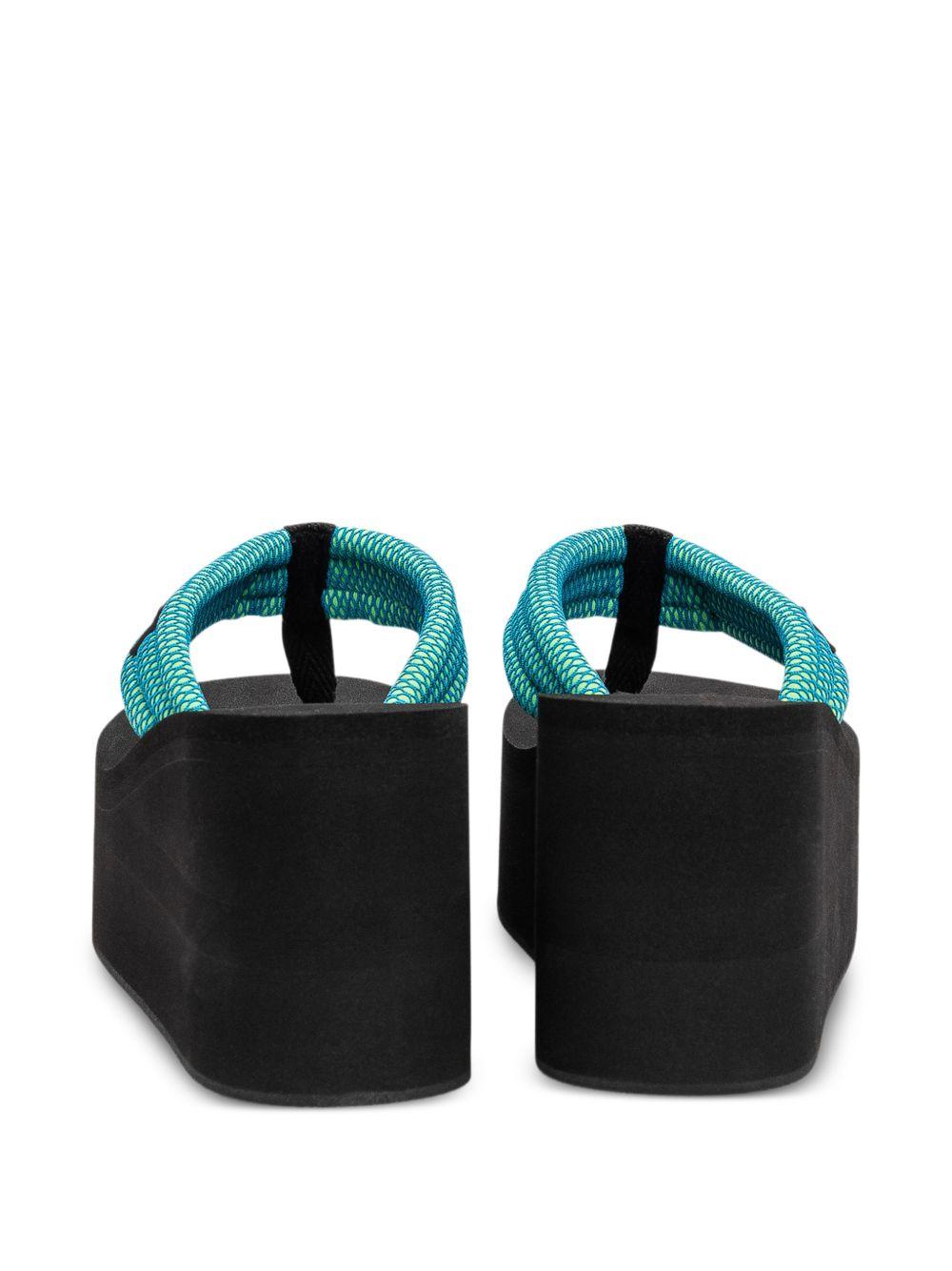 Sandali con applicazione in nero e verde Coperni - donna 