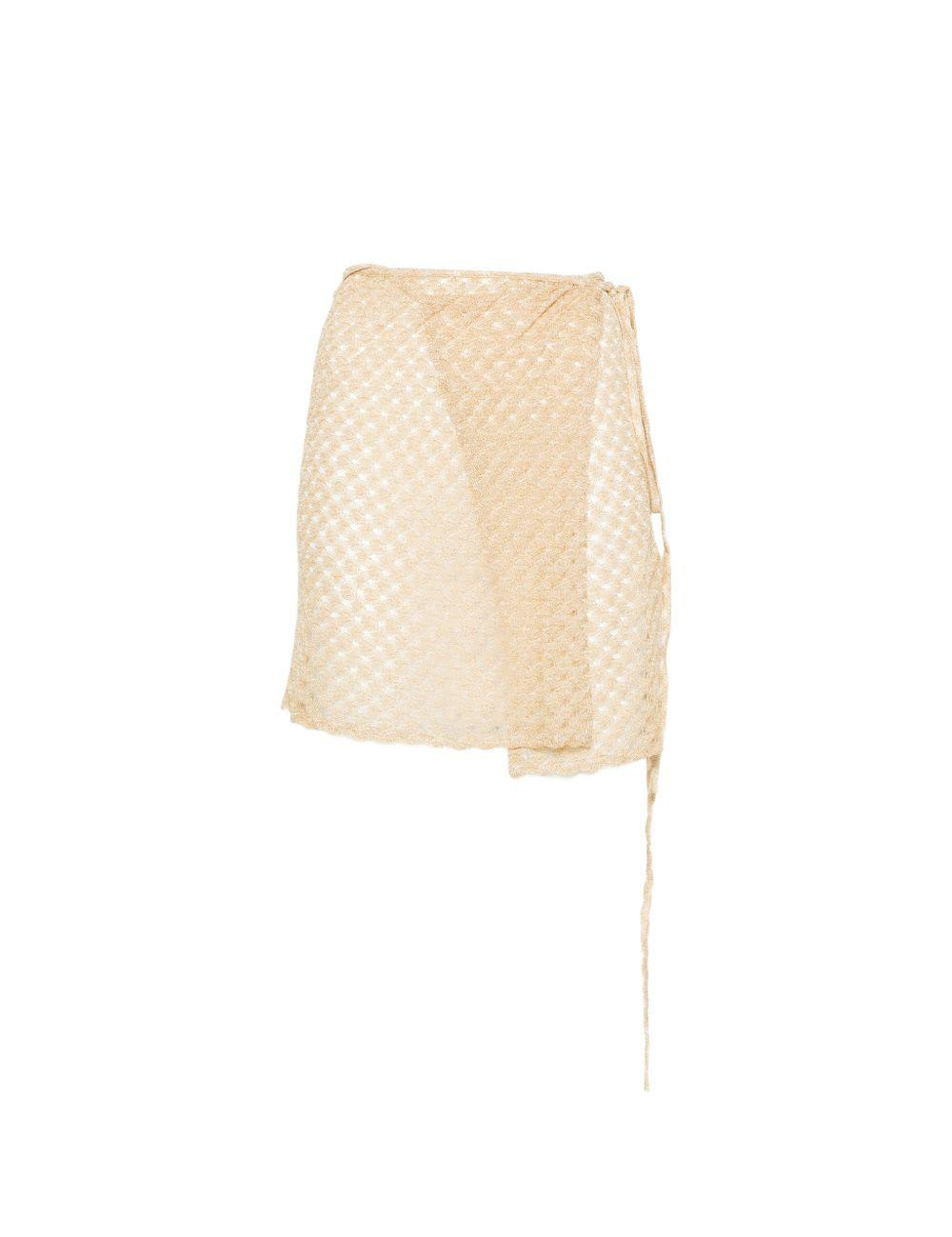 Gonna mini copricostume in dorato Missoni - donna 
