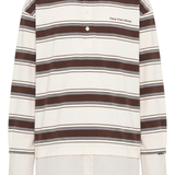 Polo a maniche lunghe a righe in bianco e marrone Feng Chen Wang - uomo 
