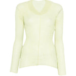 Top a maniche lunghe con design plissettato in verde lime Issey miyake  - donna 