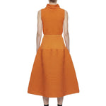Top a collo alto senza maniche in arancione Melitta Baumeister - donna 