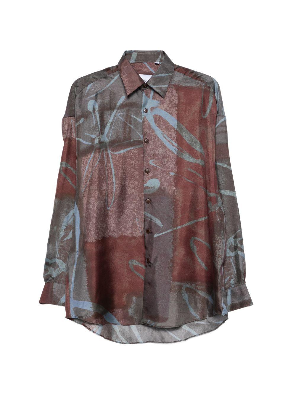 Camicia valentino con stampa multicolor costumein - uomo 