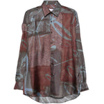 Camicia valentino con stampa multicolor costumein - uomo 