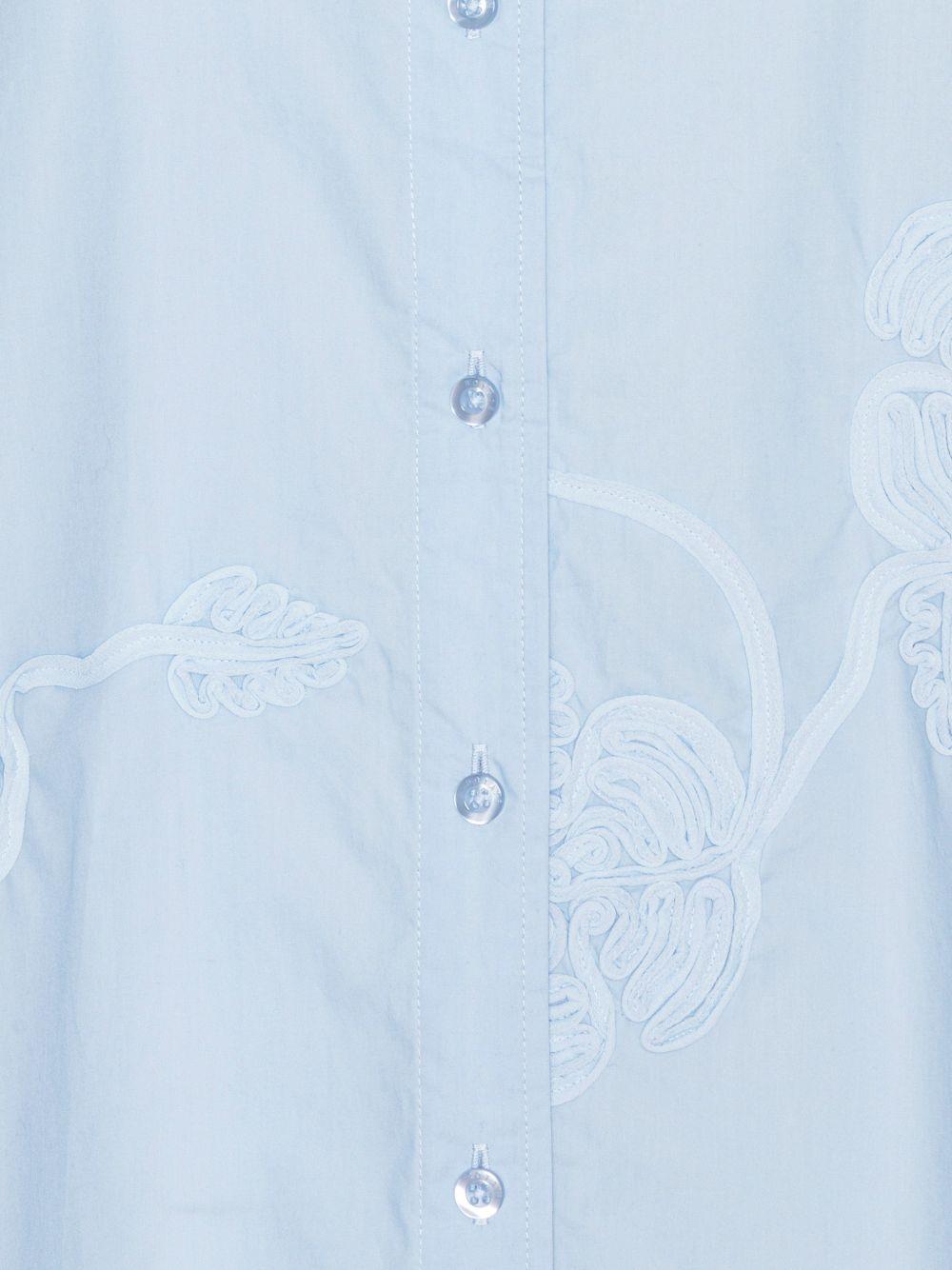 Camicia oversize con fiori in azzurro ROTATE - donna 