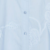 Camicia oversize con fiori in azzurro ROTATE - donna 