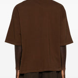 T-shirt squadrata in marrone Entire studios - unisex 