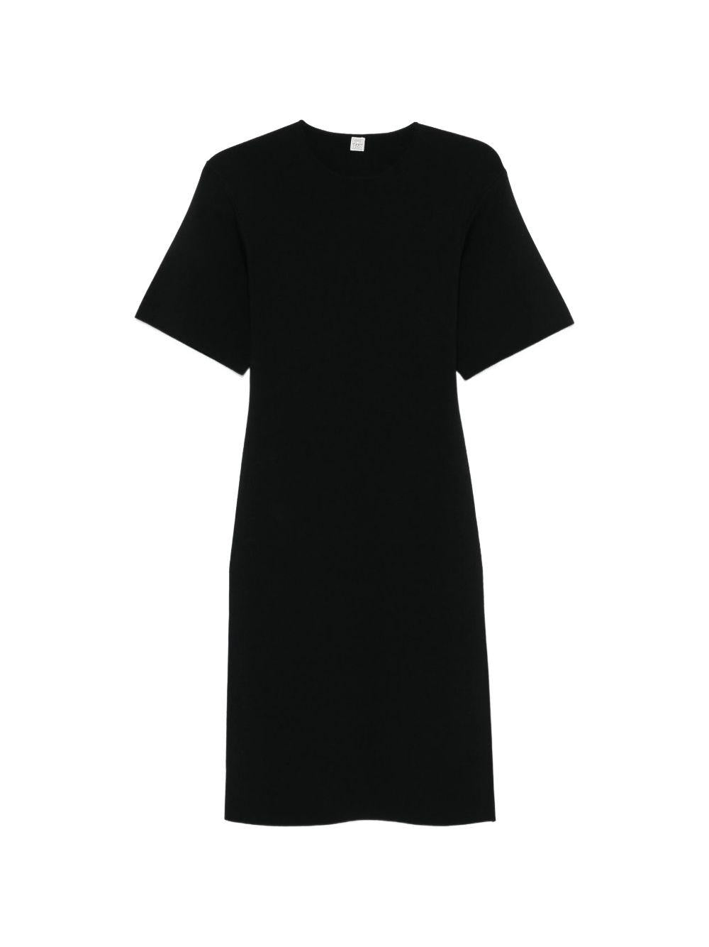 Abito midi in maglia fine in nero Toteme - donna 