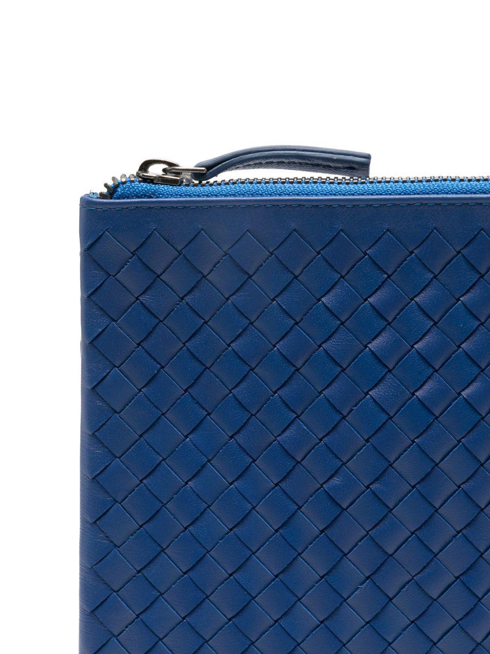 Clutch intrecciato A4 in blu Dragon diffusion - donna 