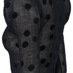 Top in jersey di cotone floccato a pois  in nero Junya watanabe - donna 