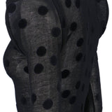 Top in jersey di cotone floccato a pois  in nero Junya watanabe - donna 