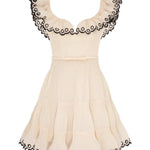 Miniabito con ruches in avorio Zimmermann - donna 