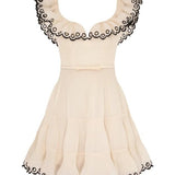 Miniabito con ruches in avorio Zimmermann - donna 