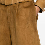 Shorts in pelle in marrone Darkpark - donna 