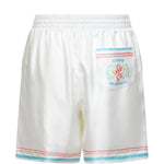 Shorts con vita elasticizzata in bianco Casablanca - uomo 