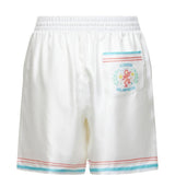 Shorts con vita elasticizzata in bianco Casablanca - uomo 