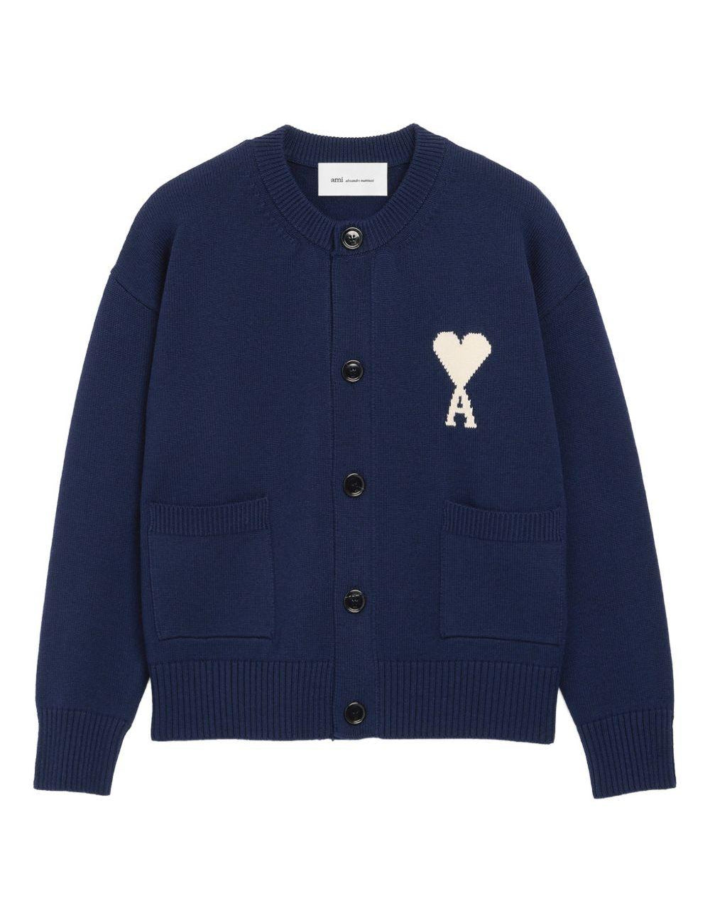 Cardigan ami de coeur in blu Ami paris - unisex 