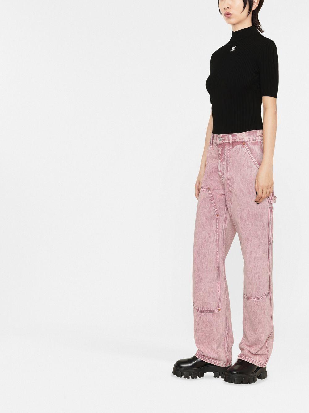Top a collo alto in nero COURREGES - donna 