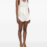 Abito mini con pizzo in beige Magda butrym - donna 