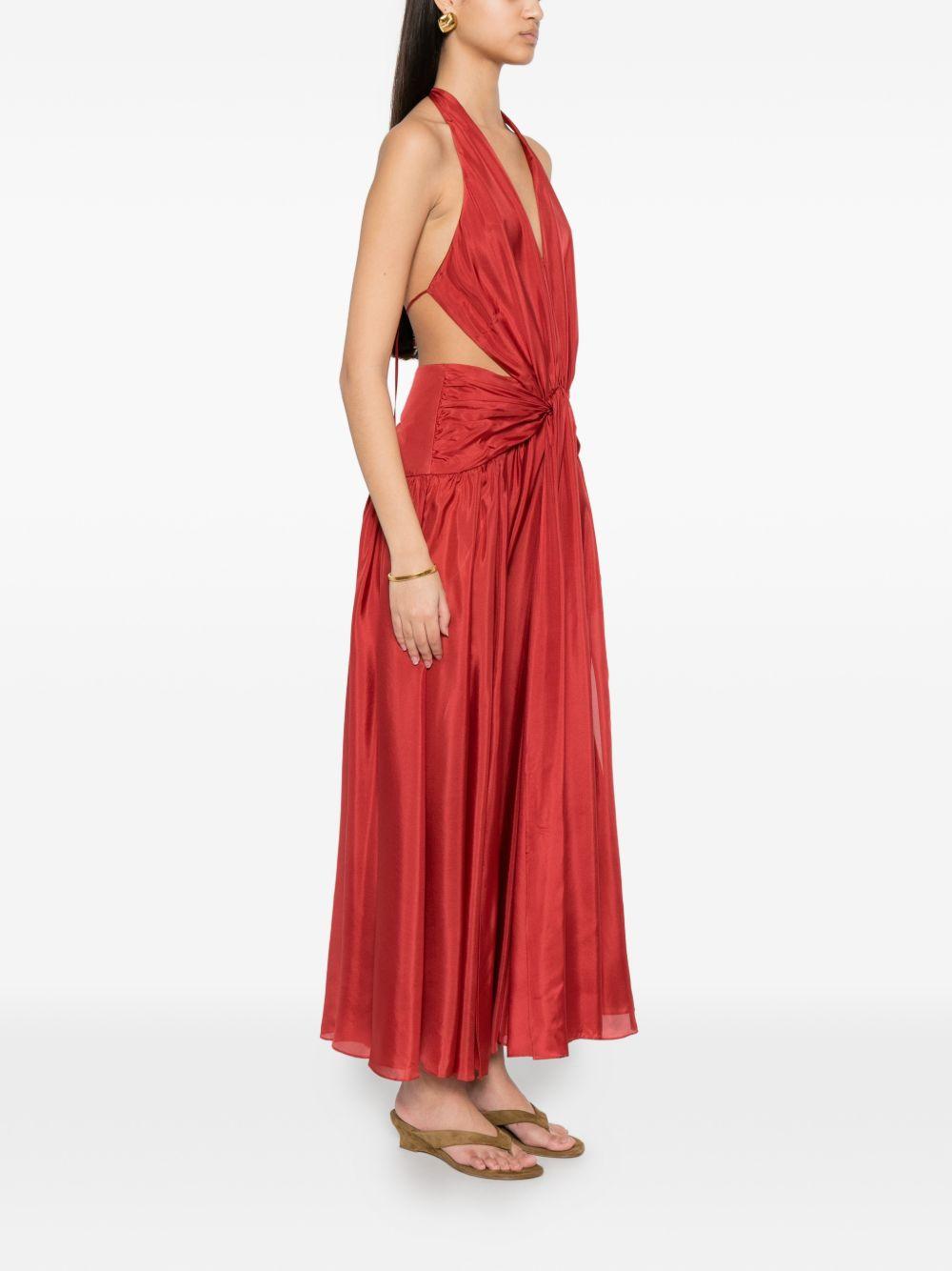 Abito lungo Indra in rosso 