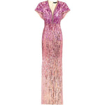 Abito Dusk lungo con paillettes in rosa Jenny packham - donna 