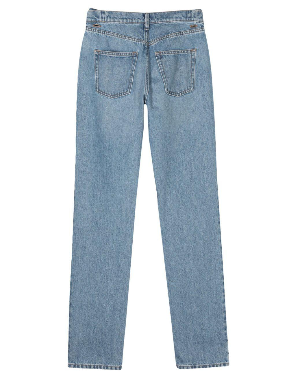 Jeans a vita alta in blu - donna 