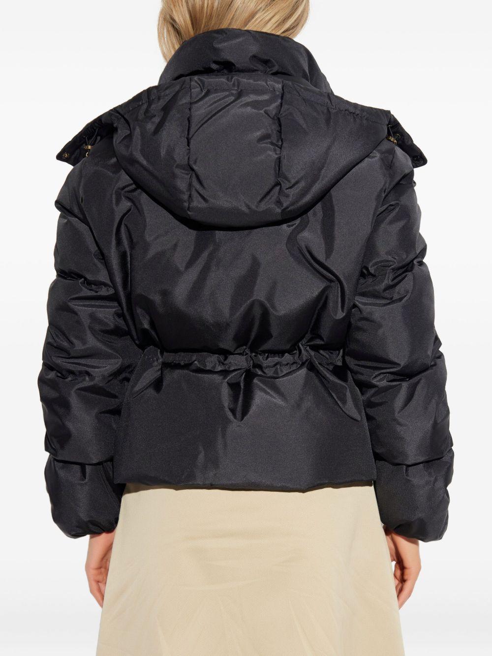 Piumino Louviere con cappuccio in nero Moncler - donna 