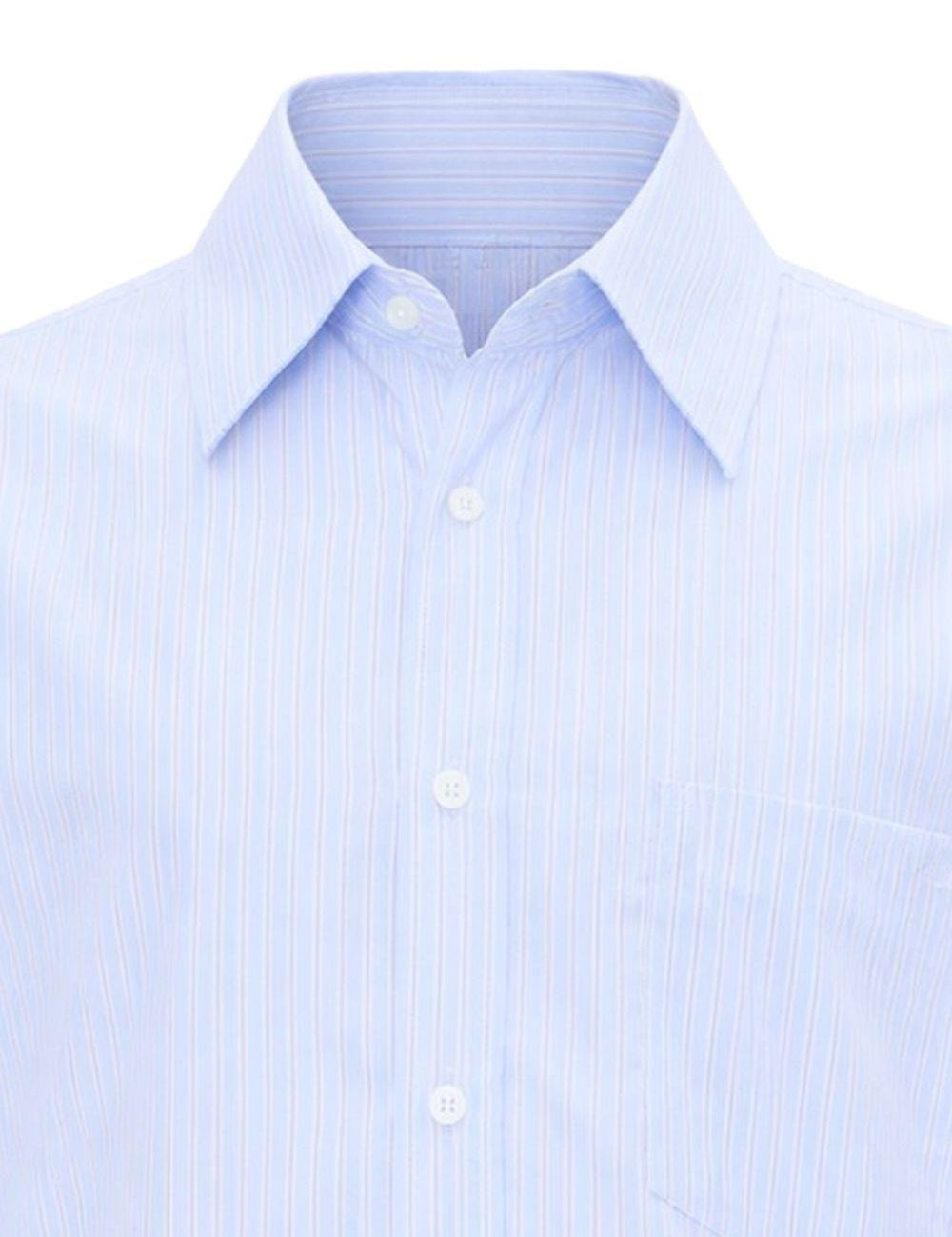 Camicia a righe in cotone con dettaglio tasca in azzurro A.P.C. - uomo 