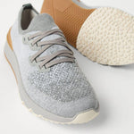 Sneakers in maglia in grigio Brunello cucinelli - uomo 