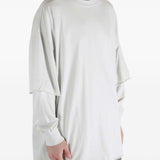 T-shirt a maniche lunghe tommy  in bianco Rick owens drkshdw - uomo 