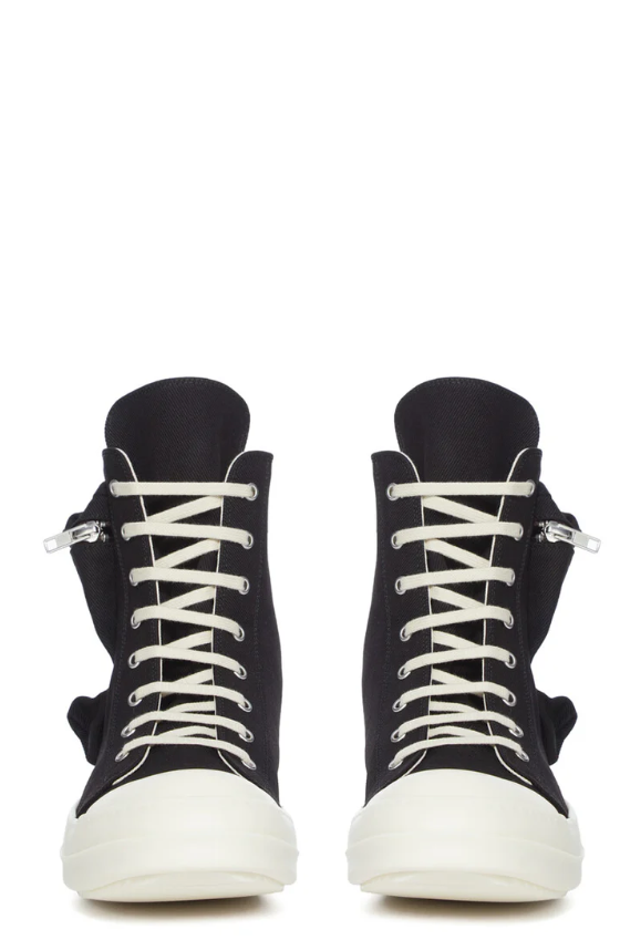 Sneakers alte cargo con taschino in nero Rick Owens Drkshdw - uomo 