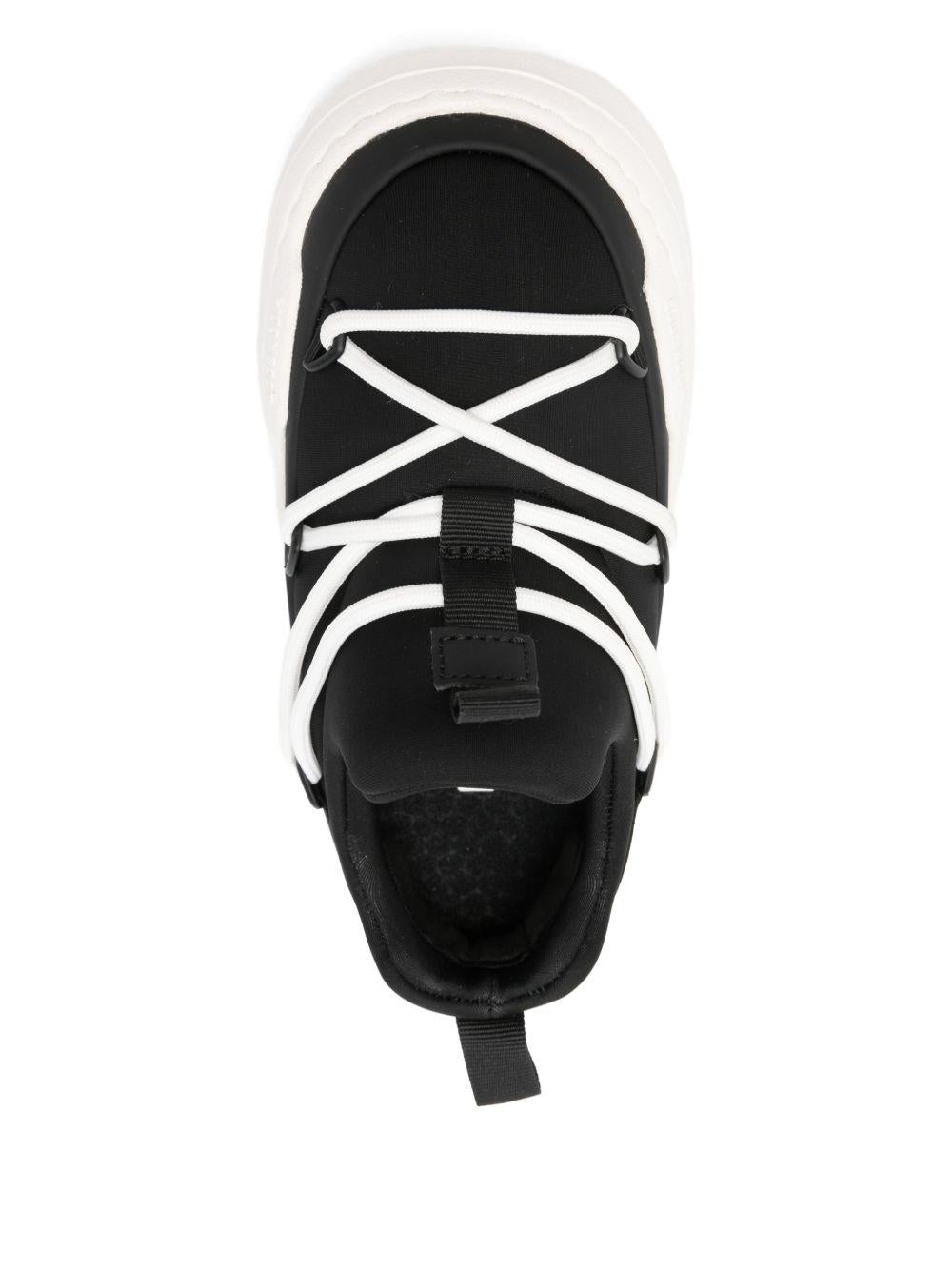 Stivaletti jr park low lace in nero e bianco 