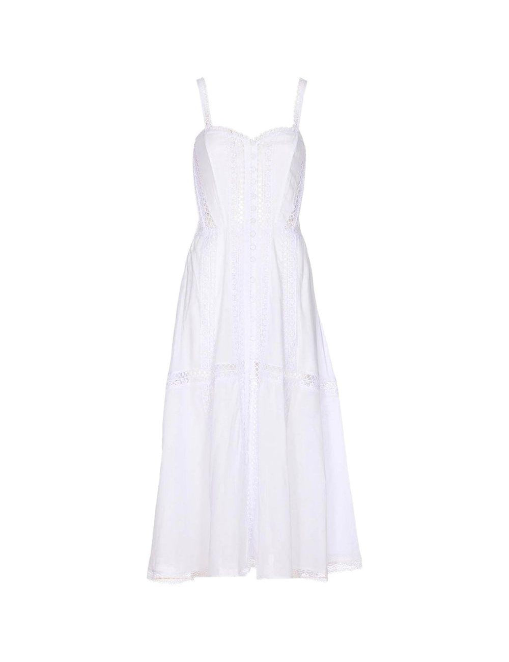 Abito con inserti in pizzo dafelle in bianco Charo ruiz ibiza 1989 - donna 