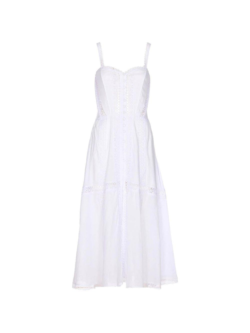 Abito con inserti in pizzo dafelle in bianco Charo ruiz ibiza 1989 - donna 
