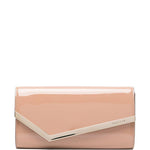 Clutch in pelle lucida emmie in rosa Jimmy choo - donna 