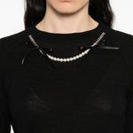Maglione con decorazione di perle in nero Simone rocha - donna 
