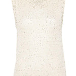 Top Melyssa con paillettes in bianco Golden goose - donna 
