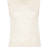 Top Melyssa con paillettes in bianco Golden goose - donna 