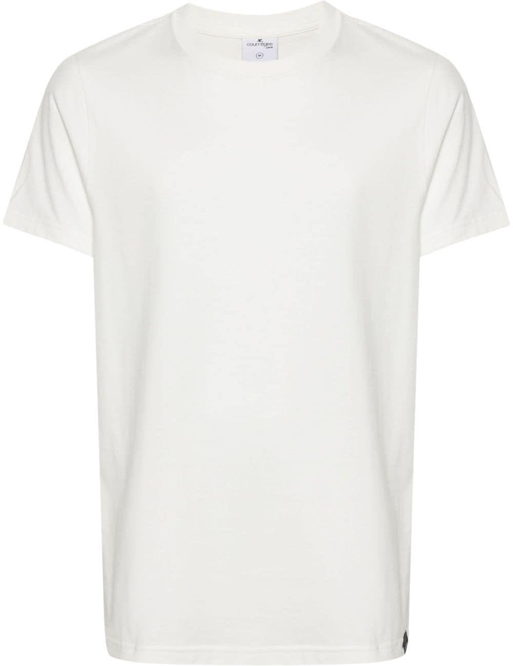 T-shirt girocollo in bianco - uomo 