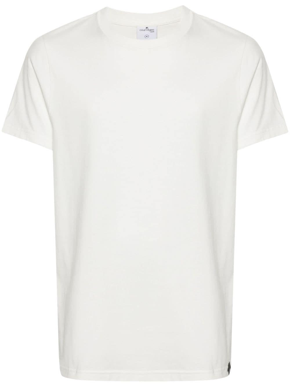 T-shirt girocollo in bianco - uomo 