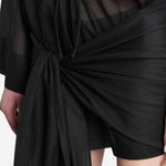 Abito mini indira con drapeggio in nero The andamane - donna 