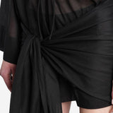 Abito mini indira con drapeggio in nero The andamane - donna 