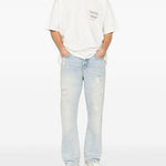 Jeans painted in blu represent - uomo 