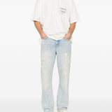 Jeans painted in blu represent - uomo 
