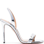 Sandali con tacco so nude in argento Aquazzura - donna 