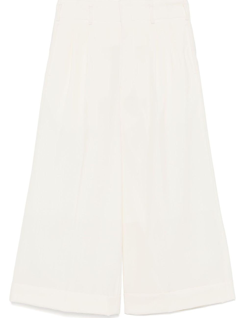 Pantaloni svasati in lana bianco Comme Des Garçons - donna 
