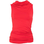 Top con scollo a cappuccio lola in rosso Rick owens lilies - donna 