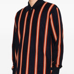 Polo a maniche lunghe a righe in nero Junya watanabe - uomo 