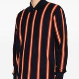 Polo a maniche lunghe a righe in nero Junya watanabe - uomo 