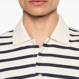 Polo a maniche lunghe a righe in bianco e blu Junya watanabe - uomo 
