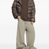 Pantaloni a gamba ampia con coulisse in grigio Rick owens drkshdw - uomo 